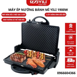 Máy nướng ép bánh mì YILI công suất 2000W, máy Kẹp bánh mì đa năng cỡ lớn, hàng chính hãng - Bảo hành 12 Tháng
