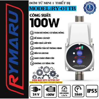 Bơm tăng áp Rymaru 24V sử dụng tăng áp bình nóng lạnh máy giặt