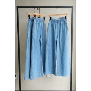 Quần jeans ống suông lưng thun BASIC BLU JEANS