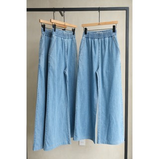 Quần jeans ống suông lưng thun BASIC BLU JEANS