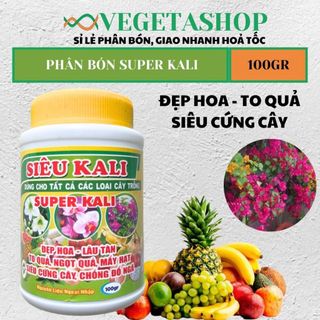 [ Rẻ ] PHÂN BÓN SIÊU KALI 100g - SUPER KALI 100gr  - VEGETASHOP - Kali Ngọt Quả- Phân Bón Cuốc Vàng
