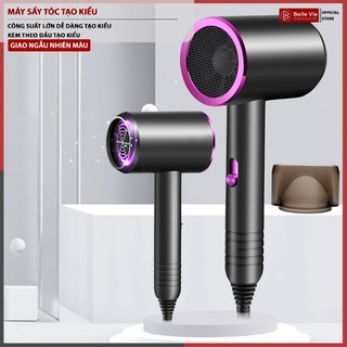 Mấy sấy tóc bellevie máy sấy mini công suất lớn tạo kiểu máy sấy tóc 2 chiều nóng lạnh kèm sẵn đầu tạo kiểu