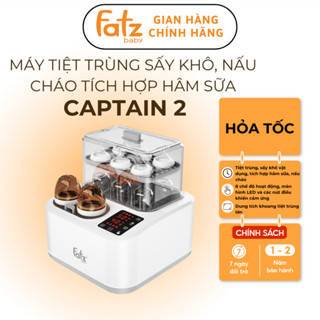 [BH 24 tháng] Máy tiệt trùng sấy khô hâm sữa FatzBaby Captain 2 tích hợp nấu cháo thông minhFB4315SL