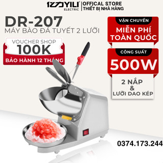 Máy Bào Đá Tuyết 2 Lưỡi, Máy Bào Đá 2 Nắp, Máy Xay Đá Bào, Máy Làm Đá Bào Siêu Mịn Bảo Hành 12 Tháng