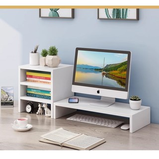 [HÀNG LOẠI 1] KỆ ĐỂ MÁY TÍNH KÈM GIÁ SÁCH chất liệu MDF phủ Melamine phong cách tối giản