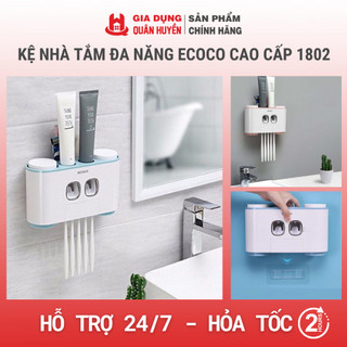 Kệ nhà tắm đa năng ECOCO cao cấp 1802 I Hộp đựng bàn chải đánh răng, kệ để đồ dùng phòng tắm