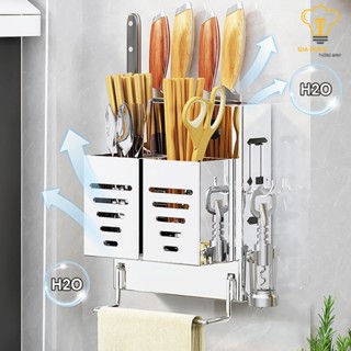  Ống Đựng Đũa Thìa Dán Tường Inox Cao Cấp 304 Không Han Gỉ Kệ Dao Kéo Cắm Đũa Thìa Muỗng MKS019 