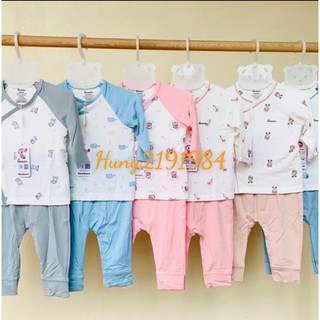 (AVDTSS) Bộ quần áo dài tay sơ sinh avaler cho bé từ 0-6 tháng tuổi