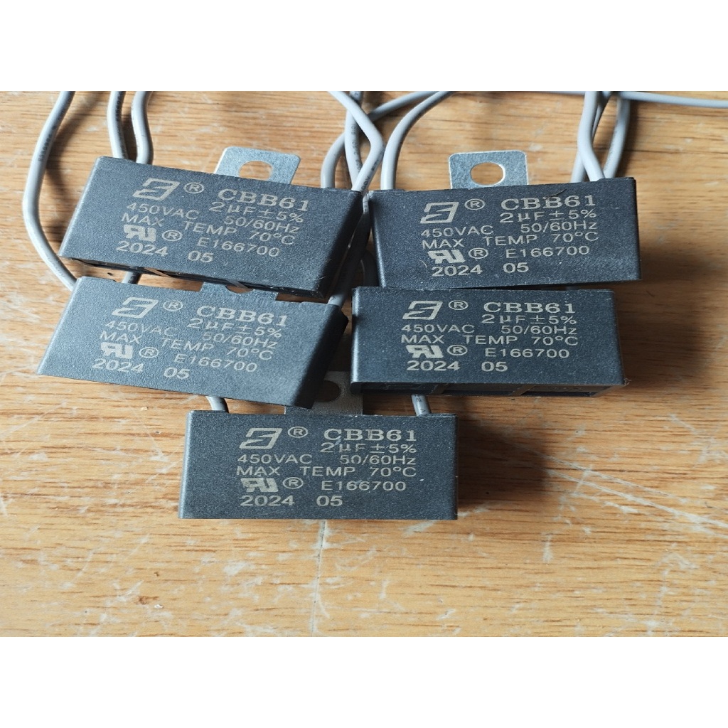 Combo: 10 tụ (S 2uf-450V) dùng cho quạt điện
