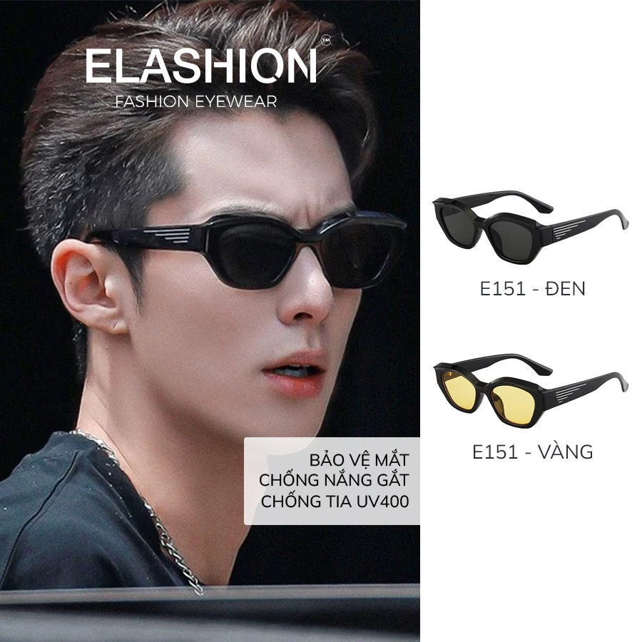 Kính mát nam nữ ELASHION, kính râm phong cách thời trang hiện đại bền bỉ, chống tia UV - E151