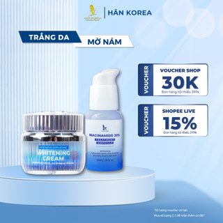 Combo Kem dưỡng trắng K Lady Care + Niacinamide 20% giúp dưỡng trắng da, mờ thâm nám - Hân Korea