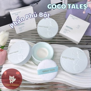   GOGO TALES  Phấn Phủ GOGO TALES Dạng Bột Gấu Xanh Kiềm Dầu Cố Định Lớp Trang Điểm 10.5g  GT692  