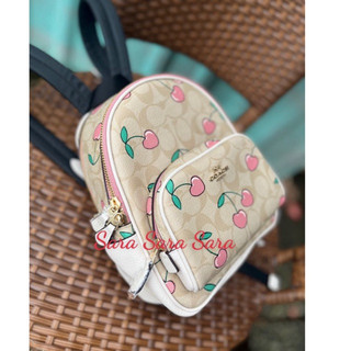 Balo Coach mini cherry Auth