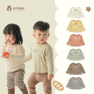 Áo Dài Tay Thu Đông Embes Dành Cho Bé Trai Bé Gái Chất Thun Cotton Mềm Mịn Size Từ 8kg Đến 17kg