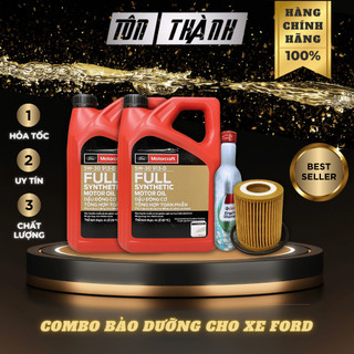 2 bình nhớt động cơ ford motocraft 5w30 + lọc + súc rửa động cơ castrol