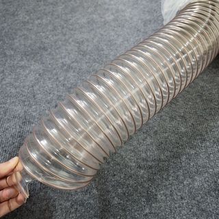 10m - phi 100mm - ống hút bụi pu lõi thép mạ đồng - ống hút bụi công nghiệp - ống ruột gà hút bụi