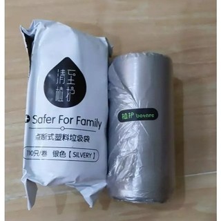 Cuộn 110 túi đựng rác tự tự phân hủy siêu dai bạc