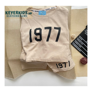 Bộ ba lỗ bé trai xuất xịn Keyer Kid, chất liệu thun cotton phong cách vintage, from cực ngầu