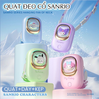Quạt Cổ Mini Sanrio DY-963 Có 3 Chế Độ Mát Hình Kuromi, Melody, Pochocco Siêu Dễ Thương Bảo Hành 1 Đổi 1 (JA SHOP)