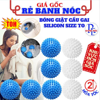 Bóng Giặt Quả Cầu Gai Bằng Silicon - Banh Giặt Tạo Lực Ma Sát Giúp Chống Nhăn Quần Áo Khi Giặt