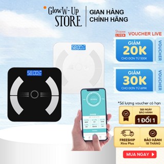 Cân Điện Tử Sức Khỏe Mini BFS Kết Nối Bluetooth Đo 27 Chỉ Số Cơ Thể Phân Tích Lượng Mỡ Có App Theo Dõi Cân Nặng Sạc USB