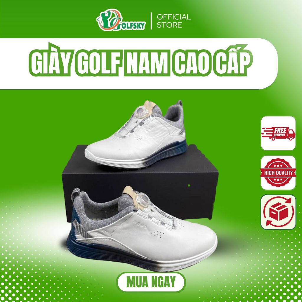 Giày Golf Nam Nút Vặn, Giày Golf, Golf Shoes, Giày Golf Nam Cao Cấp