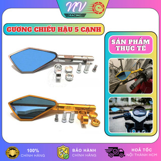Gương xe máy Rizoma 5 cạnh Loại 1, kính chiếu hậu xe máy gắn Wave, Sisius, Exciter, Winner,...