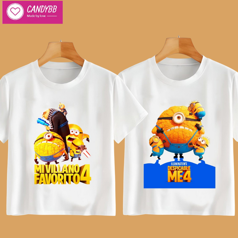 Áo minion trẻ em CANDYBB, áo thun minion bé trai, áo thun minion bé gái, thun mềm mịn