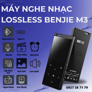 FREESHIP Máy Nghe Nhạc Benjie M3 Bluetooh 5.2 APTX - Có loa ngoài nghe nhạc Lossless - Pin 80 giờ - Xem phim, xem video