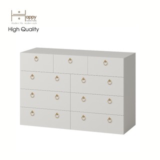 Happy furniture , tủ đựng đồ 9 ngăn kéo - wesley , thk_045 , 120cm x 45cm x 80cm