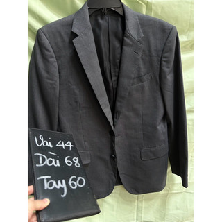 ❣️áo vest blazer nam xám lông chuột sọc dọc - 1m70 2hands
