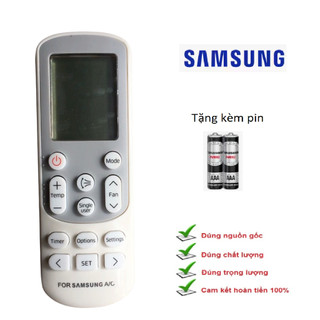 Điều khiển điều hòa Samsung Inverter 2 HP AR18TYHYCWKNSV, Remote máy lạnh samsung béo