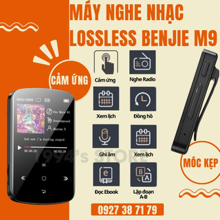 FREESHIP Máy nghe nhạc thể thao nhỏ gọn Benjie M9 Bluetooth 5.2 Lặp đoạn A-B, Hỗ trợ tập thể dục thể thao, Có kẹp áo