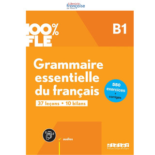 Sách - ngữ pháp tiếng pháp b1 100% fle - grammaire essentielle du francais b1- livre + didierfle.app 9782278109258