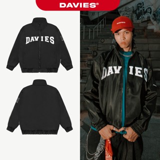 Áo khoác chần bông nam nữ DAVIES thêu nổi màu đen form rộng, dù kháng nước Label Cotton-Padded Jacket local brand
