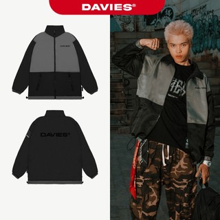 Áo khoác dù nam nữ form rộng DAVIES thân áo phối xám độc đáo Charcoal Jacket local brand | D31-AK4
