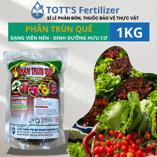 Phân trùn quế dạng viên nén  TOTT's fertilizer,Chuyên dùng cho lan, hoa hồng gói 1kg