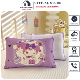 Gối cho bé đi học 5D điều hòa thoáng khí, gối trẻ em chất liệu vỏ gối tencel ruột bông gòn cao cấp kích thước 30x50