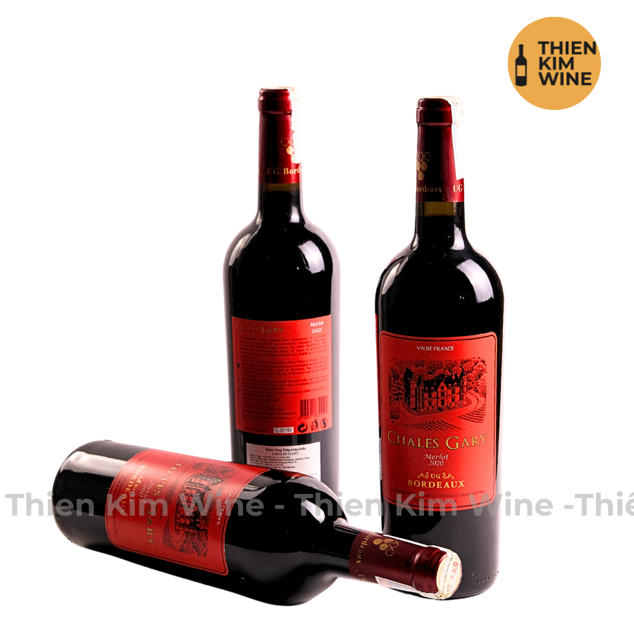 - Rượu Vang Đỏ Pháp Chales Gary Wine Merlot - 750ml (13,5%)