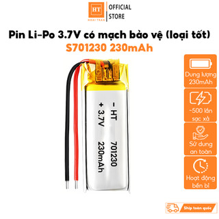 Pin Li-Po 3.7V 701230 230mAh cho hộp sạc tai nghe AP Pro 1536U/1562A/JL các thiết bị điện tử khác..