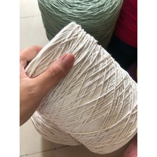 1kg dây thừng thắt macrame kem size 2mm