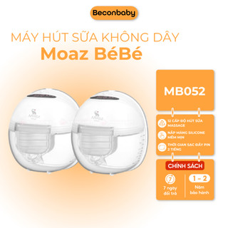 Máy hút sữa không dây Moaz BéBé MB052, rảnh tay gọn nhẹ , lực hút mạnh kiệt
