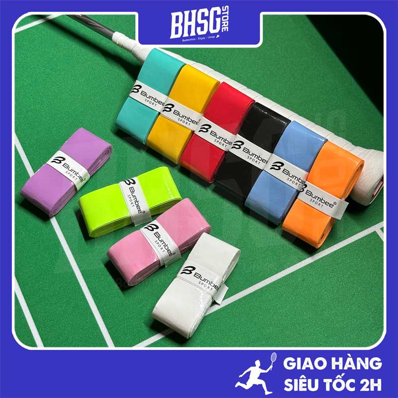 [ Bumbee AS007 ] Quấn cán vợt cầu lông, cuốn cán vợt siêu êm, thấm hút mồ hôi tay siêu hot