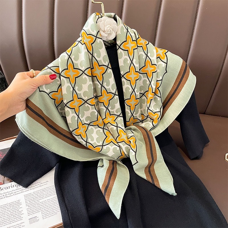 Khăn bandana nam lụa vuông 90x90cm - khăn lụa bandana nữ  mỏ quạ - khăn turban lụa vuông 90 quàng cổ