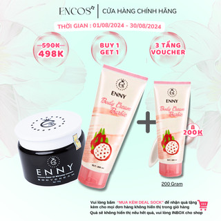 Bộ Ủ Trắng Da Body ENNY Gồm Kem Dưỡng Trắng Da BodyX4 (2023) 150Gr Và Body Barbie 200Gr Tặng 4 Quà