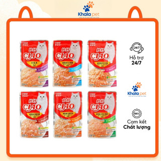 Combo 12 gói pate ciao cho mèo gói 60g