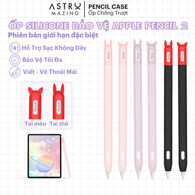 Ốp bút tai thỏ mèo AstroMazing chống sốc bảo vệ dành cho bút cảm ứng Apple Pencil 1 và 2