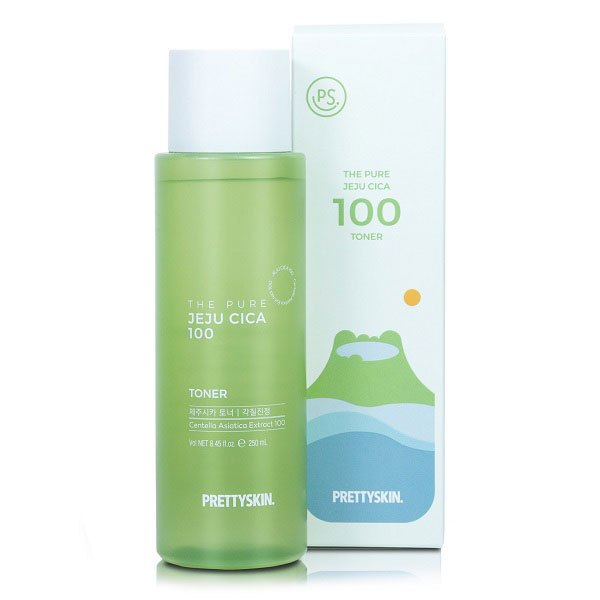 Nước hoa hồng rau má Pretty Skin The Pure Jeju Cica 100 Toner