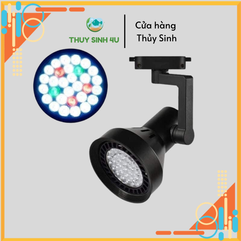 Đèn rọi ray bán cạn WRGB 45W giúp cây lên màu cực đẹp