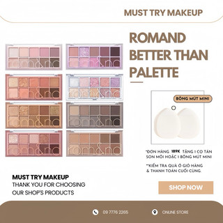 Bảng phấn mắt 10 ô romand better than palette